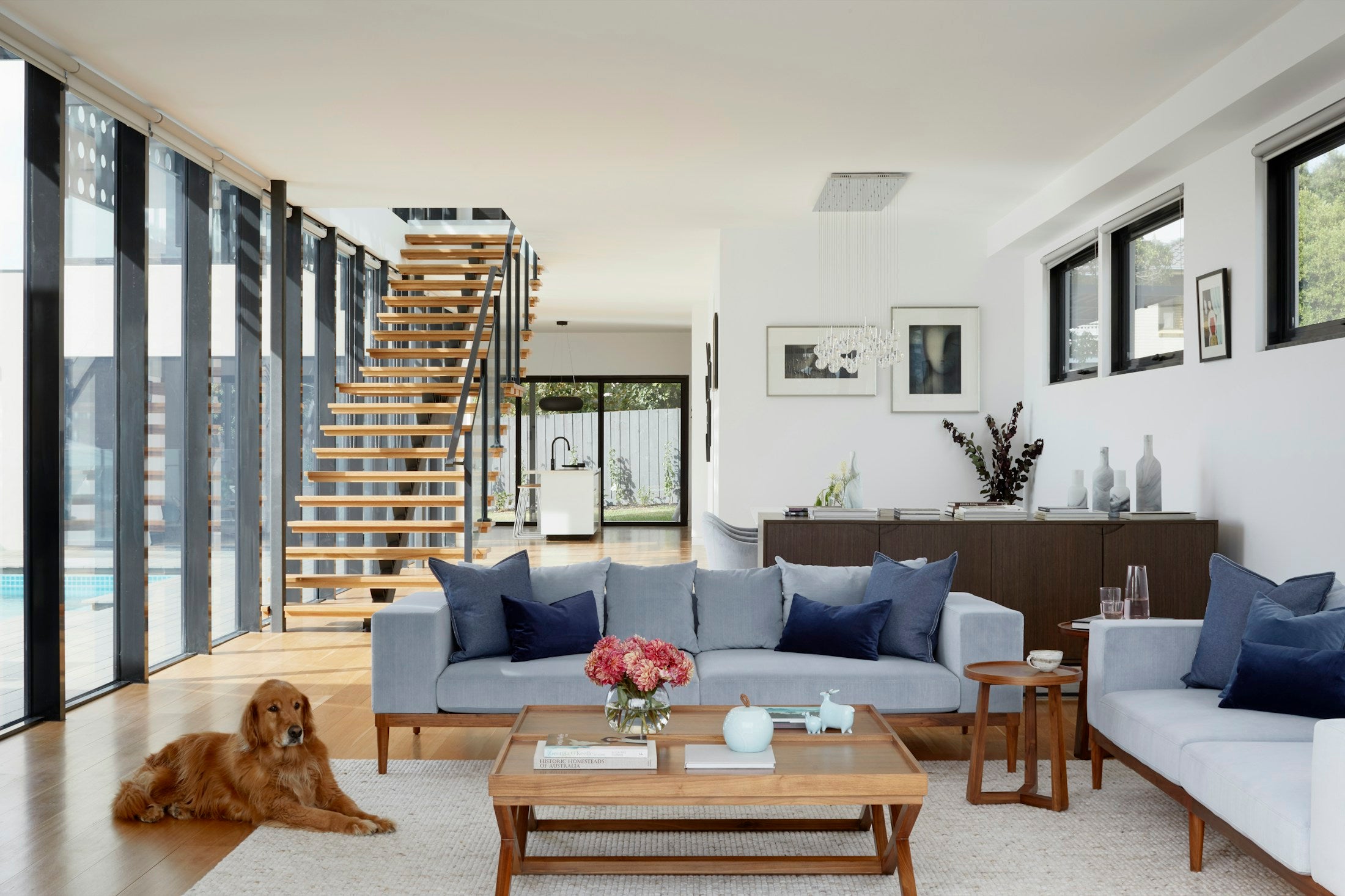 Professionally directed interior photograph with warm styling and balanced composition