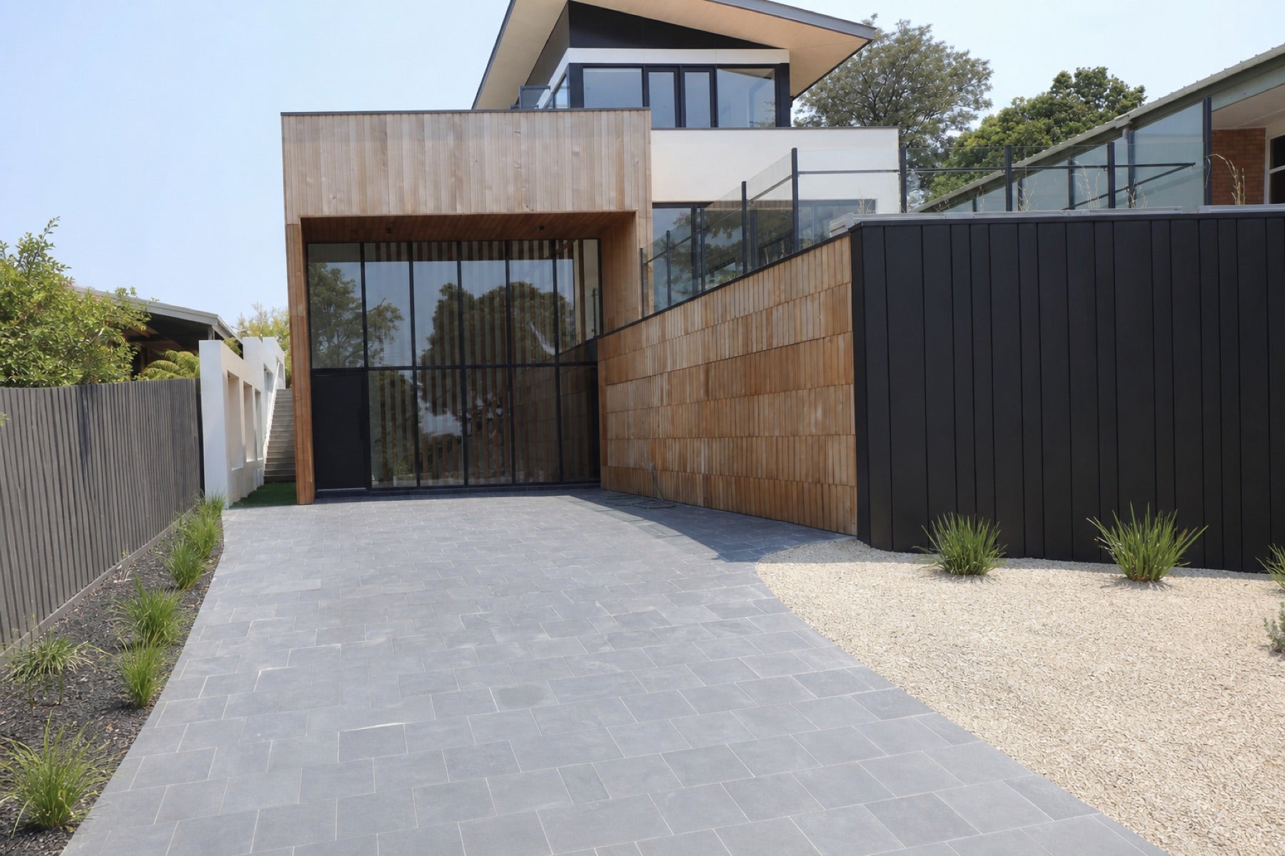 Unoptimized exterior listing photograph of a modern holiday property