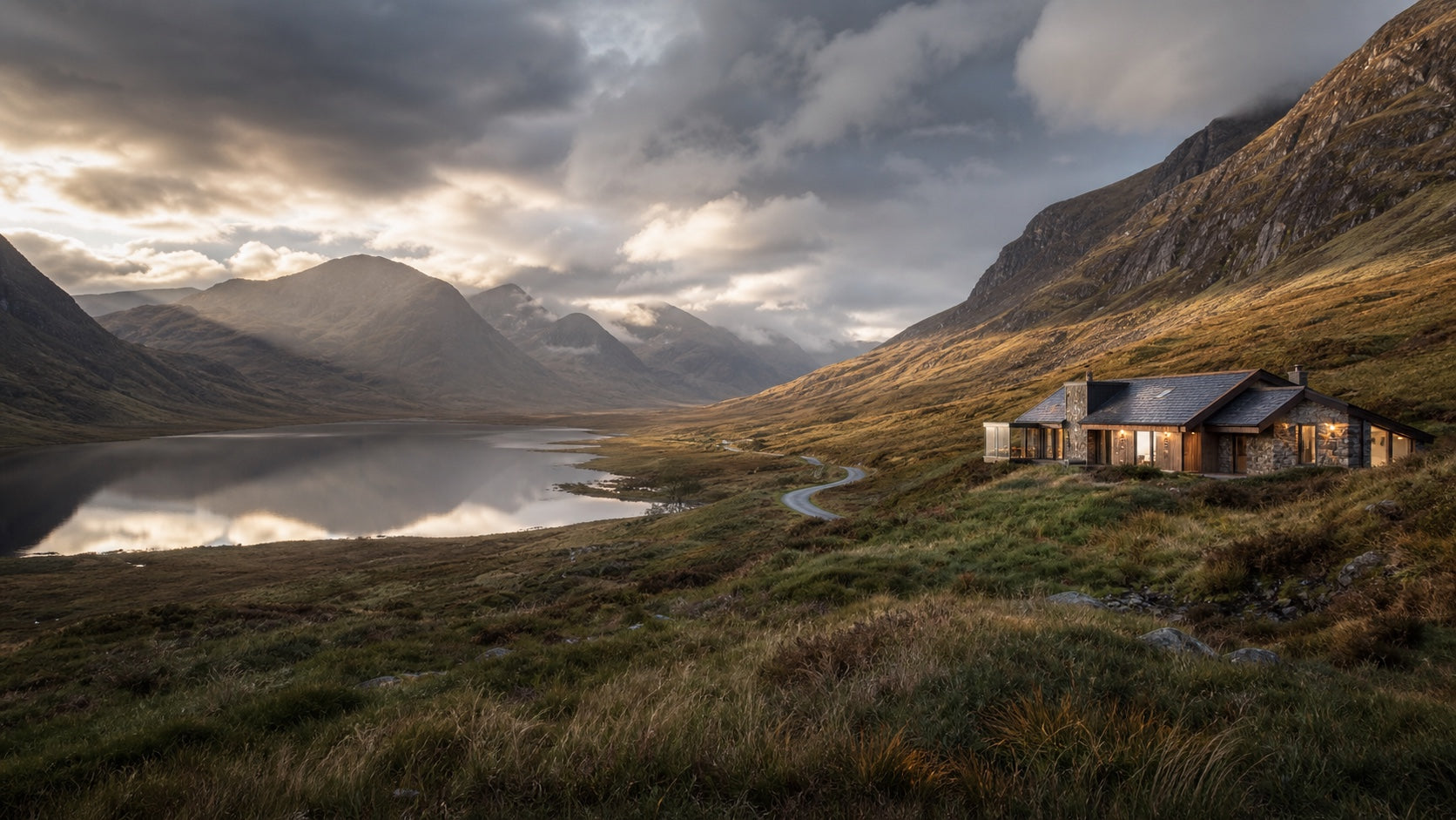 Remote stone retreat overlooking a dramatic loch in the Scottish Highlands